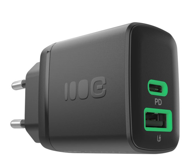 Green Cell PowerSource Duo30 30W USB-C USB-A Power Delivery czarny - 1528924 - zdjęcie